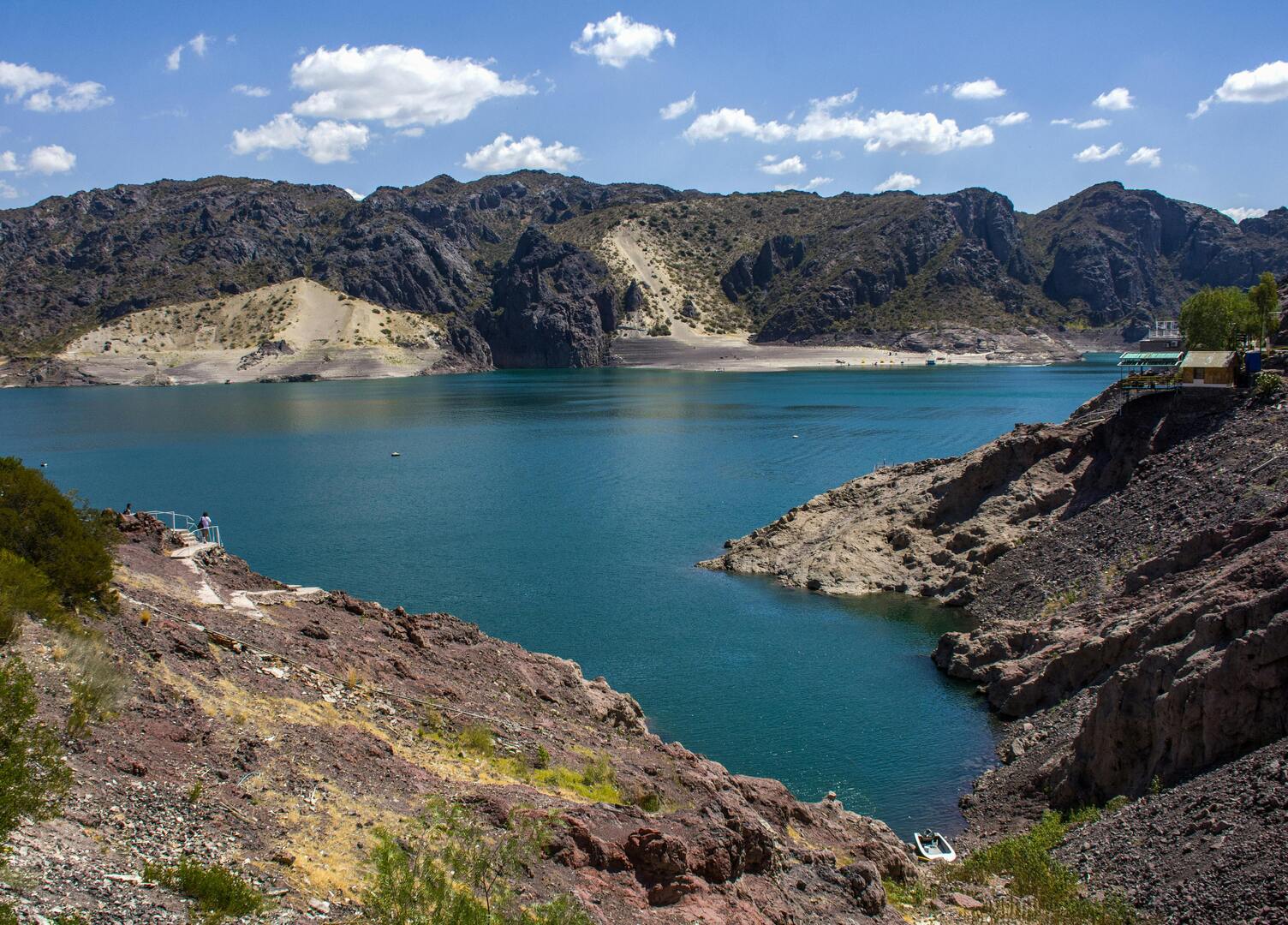 Potrerillos Dam reservoir in the Mendoza Andes